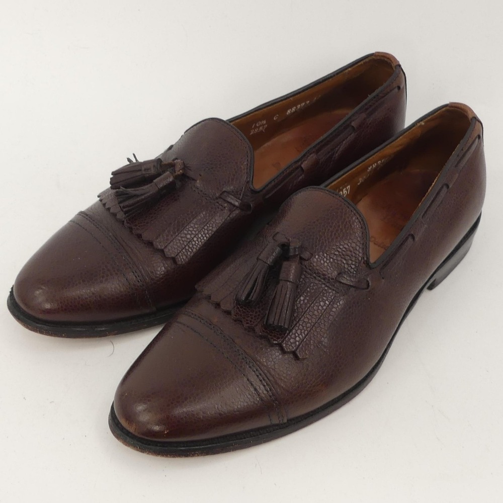 Allen Edmonds Dalton Shoes Men's Size 10.5 C Brown Leather Tassel Loafer Dress